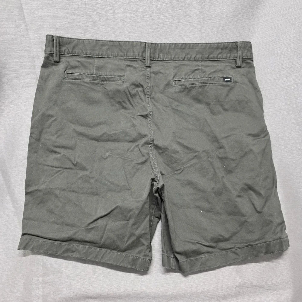 Prana Mens Organic Cotton Stretch Zion Chino Shorts Olive Green‎ Size 38